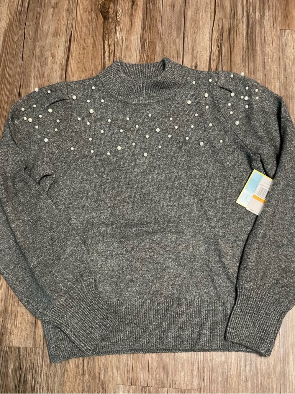 CeCe Charcoal Crewneck Sweater